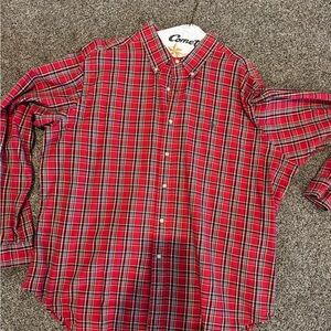 Ralph Lauren Red and Blue Plaid Button-Down Shirt